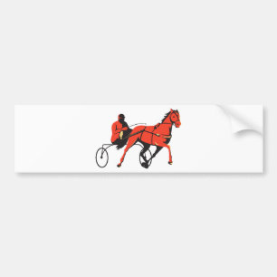 レトロ馬車用の馬のカートの競争 バンパーステッカー