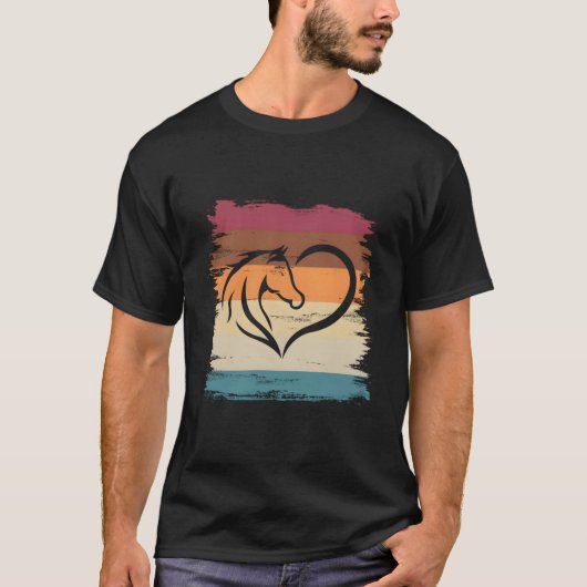 レトロ馬 Tシャツ (正面)