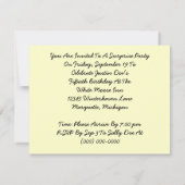 レトロ驚きパーティー(任意の大事な行事招待状) 招待状 (裏面)