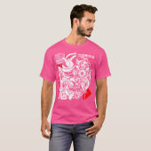 レトロ鬼サイバーパンクサムライアーツ武士道戦士 Tシャツ (正面フル)