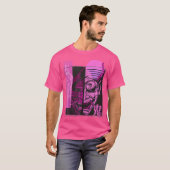 レトロ鬼サイバーパンクサムライアーツ武士道戦士 Tシャツ (正面フル)