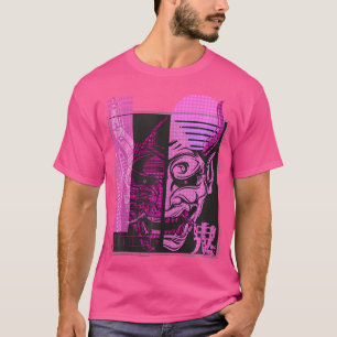 レトロ鬼サイバーパンクサムライアーツ武士道戦士 Tシャツ