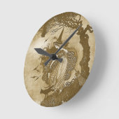 レトロ魔女 ラウンド壁時計 (傾斜)