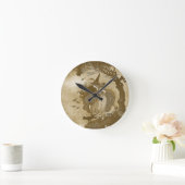 レトロ魔女 ラウンド壁時計 (ホーム)