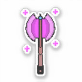 レトロ魔法の斧 シール (正面)