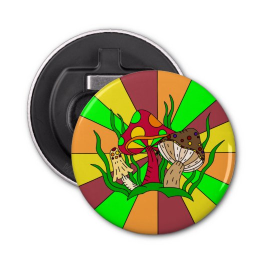 レトロ魔法キノコ 栓抜き (正面)