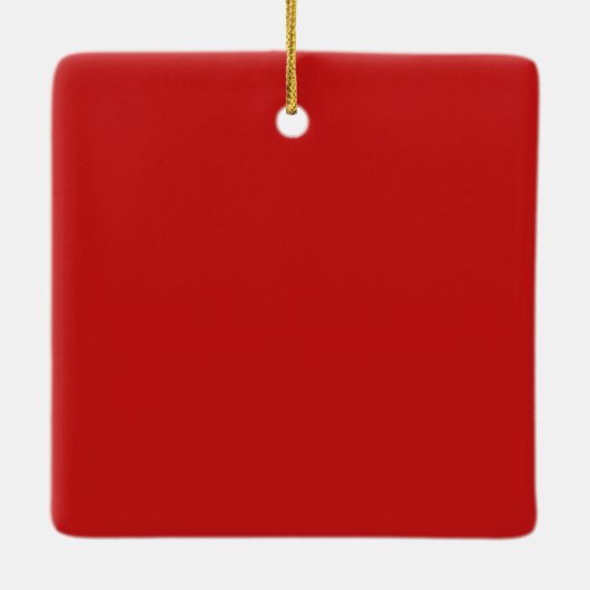 レトロ魚釣りサンタハットのクリスマスフィッシュ セラミックオーナメント (裏面)