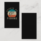 レトロ魚釣りフックプンバスおもしろい魚釣り 名刺 (正面/裏面)