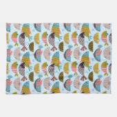 レトロ魚 キッチンタオル (横)