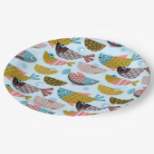 レトロ魚 ペーパープレート (アングル)