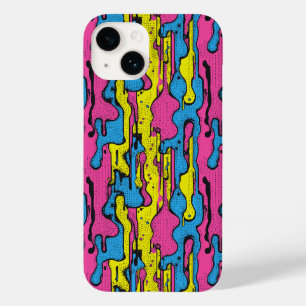 レトロ鮮やかアポップ・アートのートドリップパターン Case-Mate iPhone 14ケース