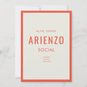 レトロ鮮やかオレンジソーシャルメディアのノートカード (正面)