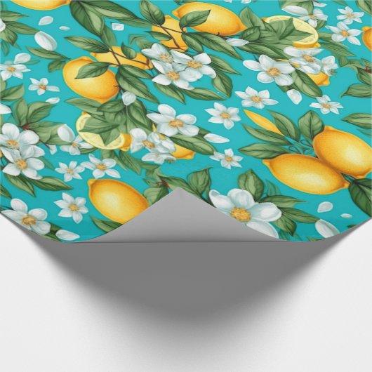 レトロ鮮やかシトラスメドレクリスマス ラッピングペーパー (角)