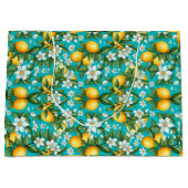 レトロ鮮やかシトラスメドレクリスマス ラージペーパーバッグ (正面)