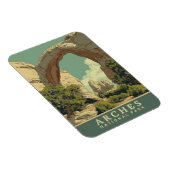 レトロ鮮やかスタイルアーチズ国立公園 マグネット (右側)