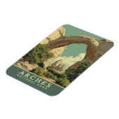 レトロ鮮やかスタイルアーチズ国立公園 マグネット (左側)