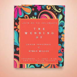 レトロ鮮やかスタイル 招待状