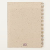 レトロ鮮やかフォックスグローブワイルドフラワー プランナー手帳 (裏面)