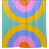 レトロ鮮やかボホサークル シャワーカーテン (正面)