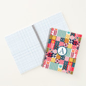レトロ鮮やか幾何パタカラフルーン ノートブック (内部)