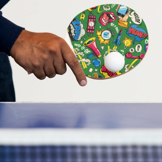 レトロ鮮やか漫画バースト 卓球ラケット (インサイチュ)