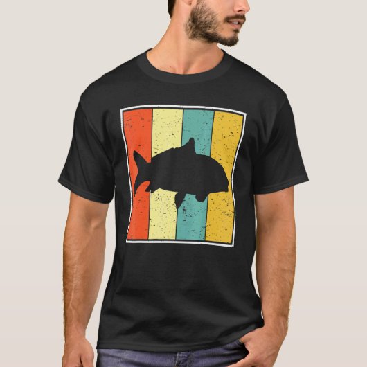 レトロ鯉水生動物魚 Tシャツ (正面)