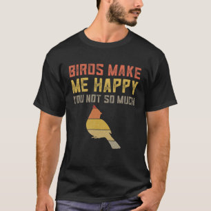 レトロ鳥私を幸せな野鳥観察鳥類学 Tシャツ
