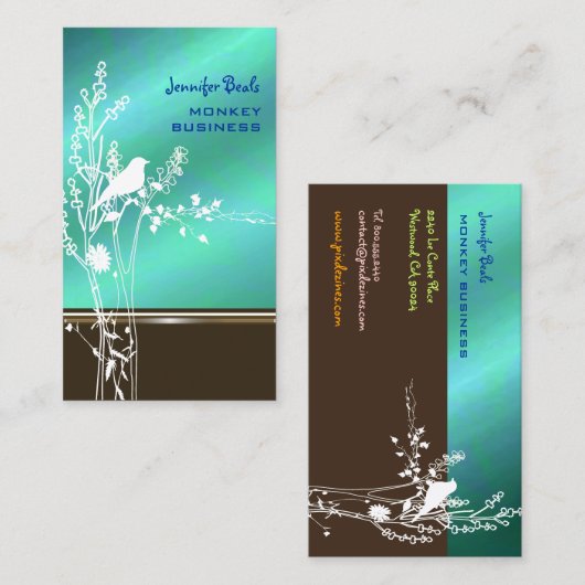 レトロ鳥 名刺 (正面/裏面)