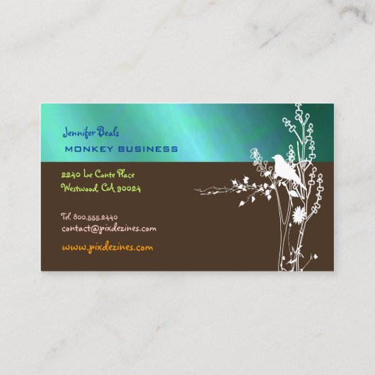 レトロ鳥 名刺 (裏面)