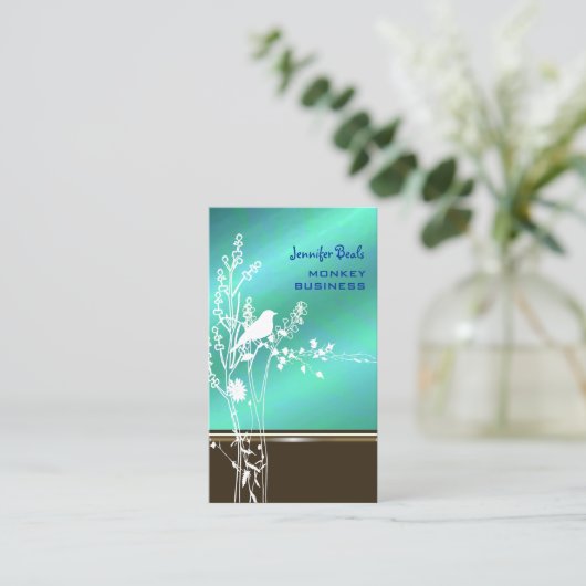 レトロ鳥 名刺 (スタンド正面)