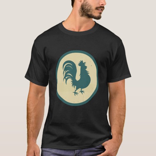 レトロ鶏ヴィンテージ農業動物 Tシャツ (正面)