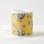 レトロ鶏 ジャンボコーヒーマグカップ (正面)