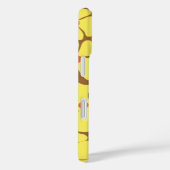 レトロ黄フローラはっきりした抽象芸術花模様 Case-Mate iPhoneケース (裏面 / 右)