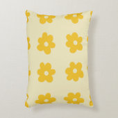レトロ黄熱帯シンプル花の模様 アクセントクッション (正面(垂直))