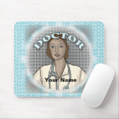 レトロ黒人女性医師 マウスパッド (マウス)