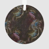 レトロ黒原子抽象芸術 オーナメント (裏面)