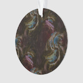 レトロ黒原子抽象芸術 オーナメント (正面)