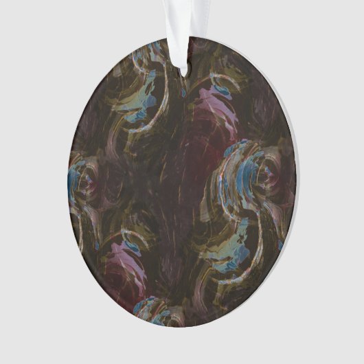 レトロ黒原子抽象芸術 オーナメント (正面)