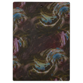 レトロ黒原子抽象芸術 クリップボード (裏面)