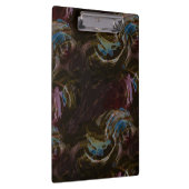 レトロ黒原子抽象芸術 クリップボード (右)