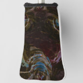 レトロ黒原子抽象芸術 ゴルフヘッドカバー (回転90)