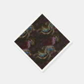 レトロ黒原子抽象芸術 スタンダードカクテルナプキン (角)