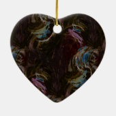 レトロ黒原子抽象芸術 セラミックオーナメント (裏面)