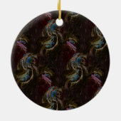 レトロ黒原子抽象芸術 セラミックオーナメント (裏面)