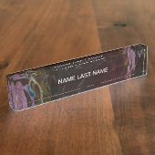 レトロ黒原子抽象芸術 デスクネームプレート (側面)