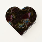 レトロ黒原子抽象芸術 ノートブック (裏面)