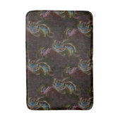 レトロ黒原子抽象芸術 バスマット (正面縦)