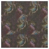 レトロ黒原子抽象芸術 ファブリック (クローズアップ)