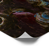 レトロ黒原子抽象芸術 ポスター (角)