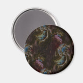 レトロ黒原子抽象芸術 マグネット (正面/裏面)